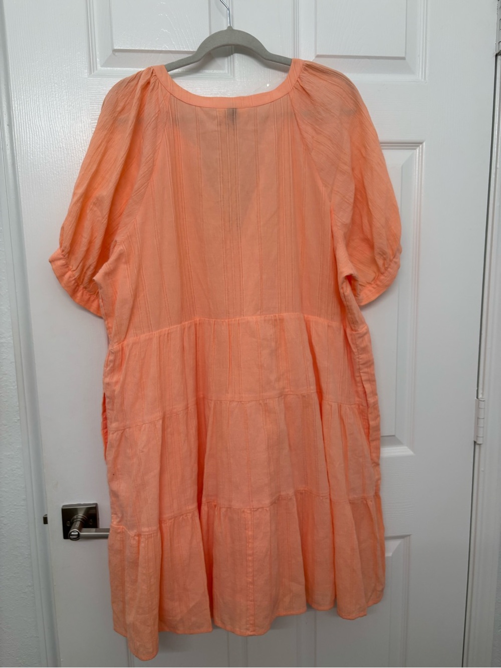 Universal Thread Peach V-Neck Tiered Tunic XXL - Picture 3 of 5